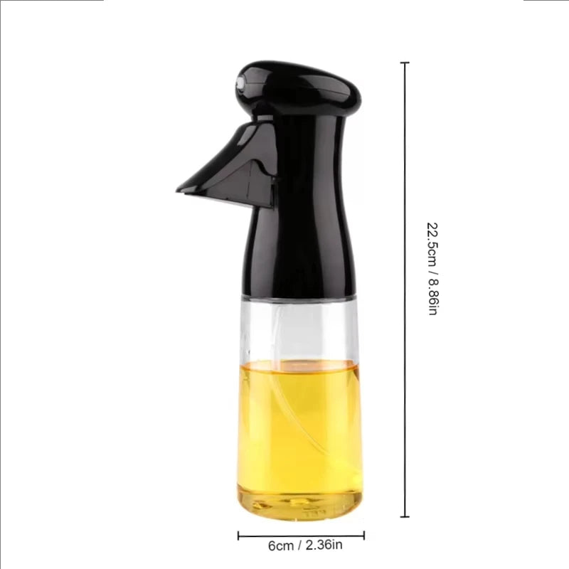 200ml Black Cooking Oil Spray Bottle for Kitchen Use