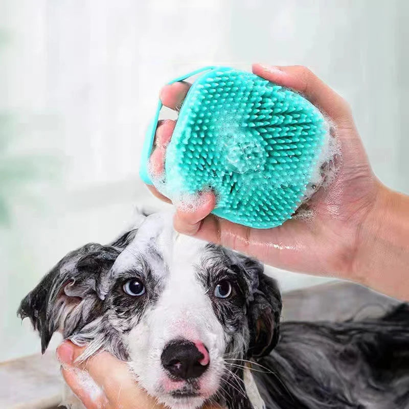 Silicone Pet Bath Brush Cleaning