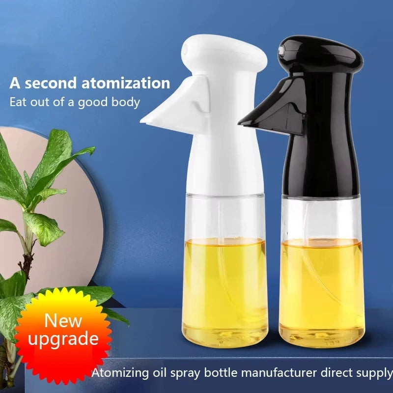 200ml Black Cooking Oil Spray Bottle for Kitchen Use