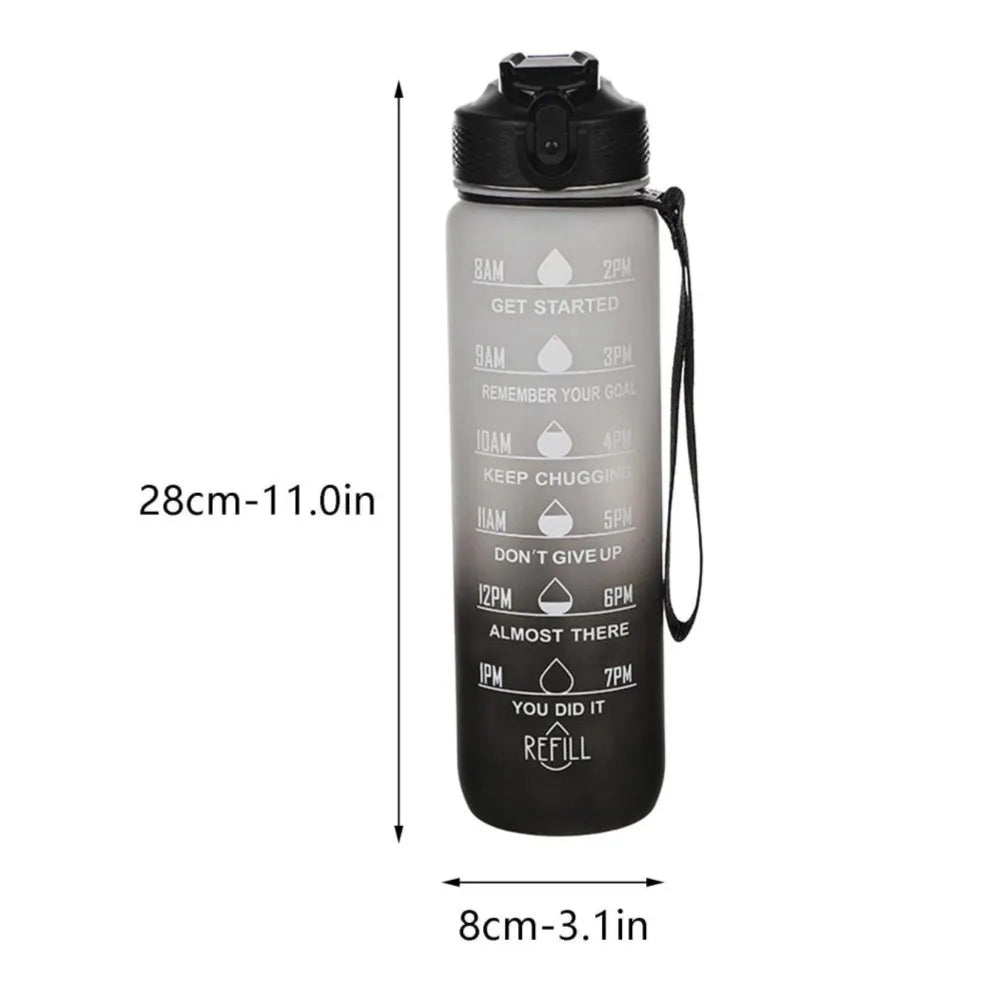 1000ml Motivational Sports Water Bottle