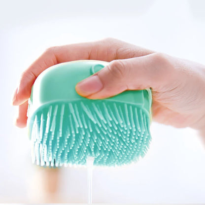 Silicone Pet Bath Brush Cleaning