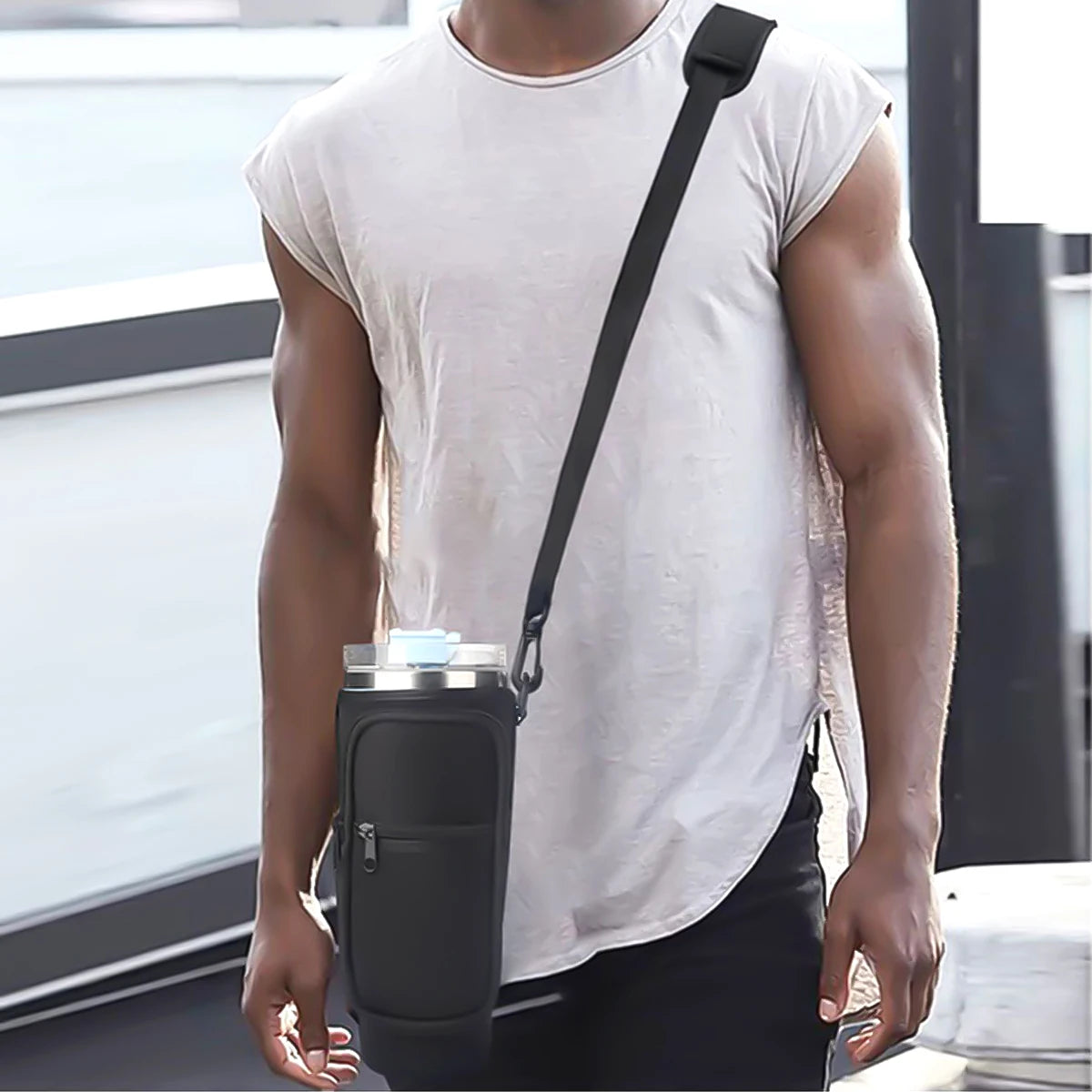 Shoulder Strap Water Bottle for Tumbler